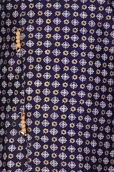 Navy Blue Embellished Silk Cut Kurta Pajama Set