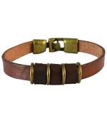 Men Strap Leather Bracelet Brown color for Everyday wear