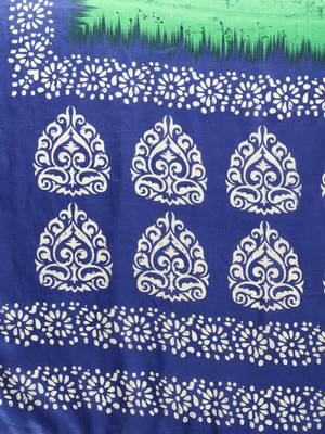 SAREE MALL Women's Manipuri Silk Green Printed Celebrity Saree With Blouse Piece 4