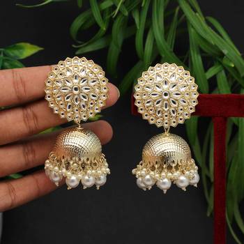 White jhumkas 2