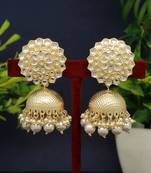 White jhumkas