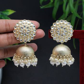 White jhumkas 2