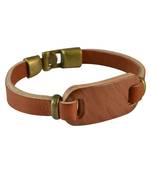 Men  Leather Bracelet Brown color for Everyday wear