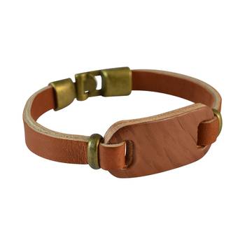 Men  Leather Bracelet Brown color for Everyday wear 2