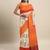 SAREE MALL Women's Bhagalpuri Silk Cream Printed Celebrity Saree With Blouse Piece