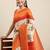SAREE MALL Women's Bhagalpuri Silk Cream Printed Celebrity Saree With Blouse Piece