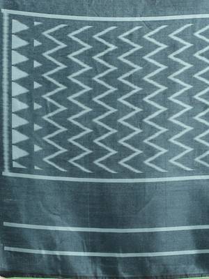 SAREE MALL Women's Silk Blend Off White Printed Celebrity Saree With Blouse Piece 4