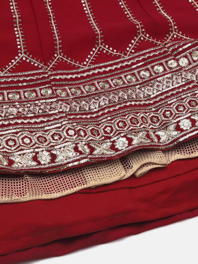 Pink JacquardSilk Net Sequence Lehenga Choli For Women