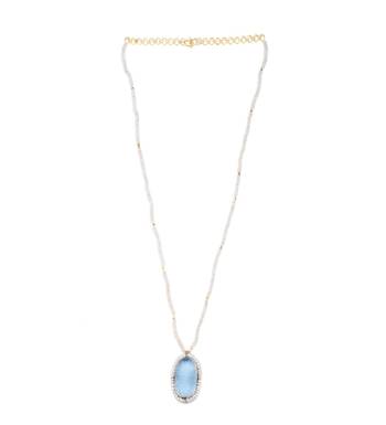 Sangeeta Boochra X Payal Singhal  Noor Silver Necklace with Pearl  Chain 1