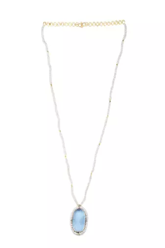 Sangeeta Boochra X Payal Singhal  Noor Silver Necklace with Pearl  Chain
