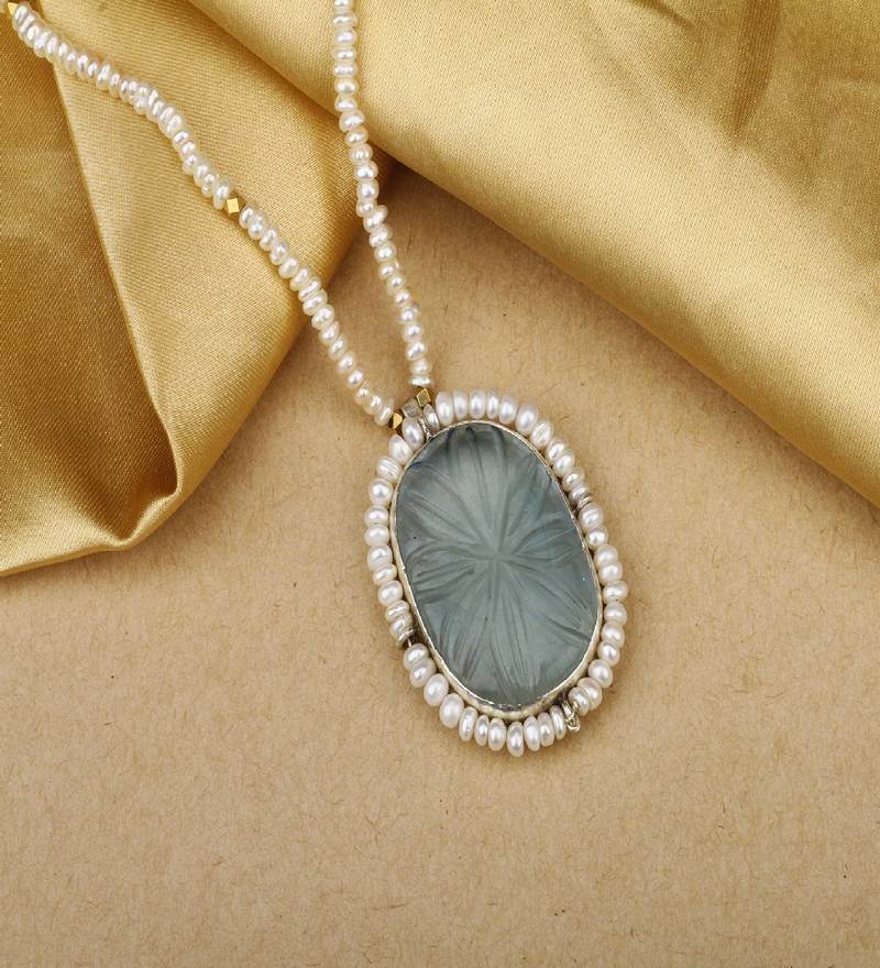 Sangeeta Boochra X Payal Singhal  Noor Silver Necklace with Pearl  Chain