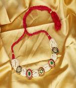 Sangeeta Boochra X Payal Singhal  Farah Silver Choker with Pearl Chain