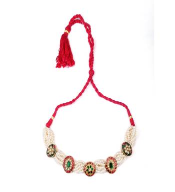 Sangeeta Boochra X Payal Singhal  Farah Silver Choker with Pearl Chain 2