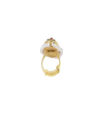 Sangeeta Boochra X Payal Singhal  Inayat Silver Green Aventurine Ring 3