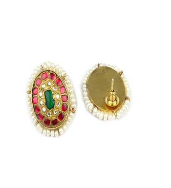 Sangeeta Boochra X Payal Singhal  Naaz Silver Earring with Pearls 1