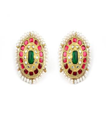 Sangeeta Boochra X Payal Singhal  Naaz Silver Earring with Pearls 2