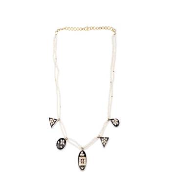Sangeeta Boochra X Payal Singhal  Alizeh Silver Necklace with Pearl  Chain 1
