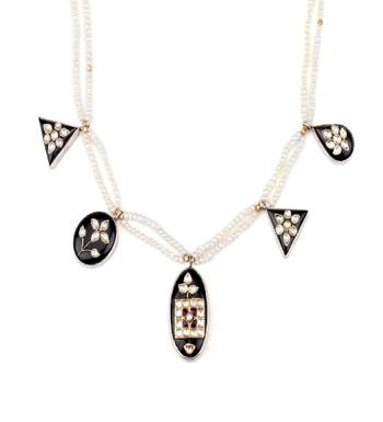 Sangeeta Boochra X Payal Singhal  Alizeh Silver Necklace with Pearl  Chain 2