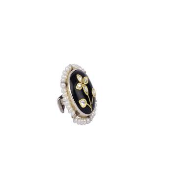 Sangeeta Boochra X Payal Singhal  Maryam Silver Ring with Pearls 2