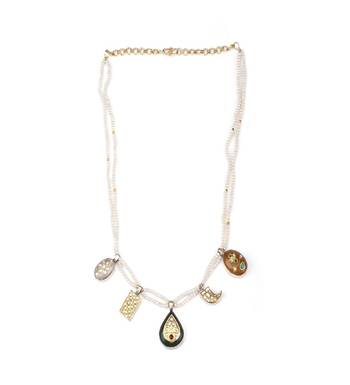 Sangeeta Boochra X Payal Singhal  Nagma Silver Necklace with Multiple Gemstones 1