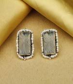 Sangeeta Boochra X Payal Singhal  Pakiza Silver Earring with Pearls