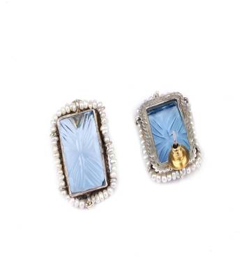 Sangeeta Boochra X Payal Singhal  Pakiza Silver Earring with Pearls 2