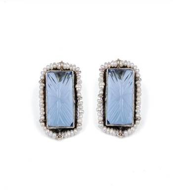 Sangeeta Boochra X Payal Singhal  Pakiza Silver Earring with Pearls 3
