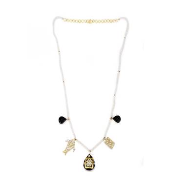 Sangeeta Boochra X Payal Singhal  Nasrin Silver Necklace with Pearl  Chain 1