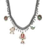 Sangeeta Boochra X Payal Singhal  Pariza Silver Necklace with Kundan Motifs