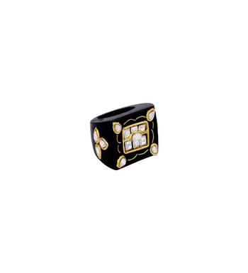 Sangeeta Boochra X Payal Singhal  Sanaa Black Onyx Stone Ring 1