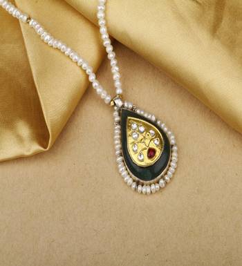 Sangeeta Boochra X Payal Singhal  Rahmat Silver Pendant with Pearl Chain 2