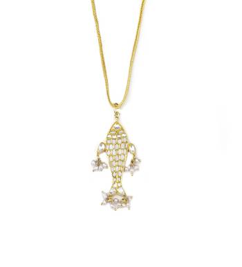 Sangeeta Boochra X Payal Singhal  Amaira Silver Pendant with Silver Chain 2