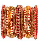 Red cubic zirconia bangles-and-bracelets