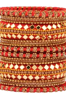 Red cubic zirconia bangles-and-bracelets
