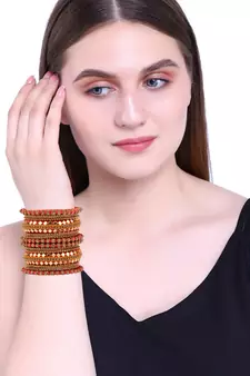 Red cubic zirconia bangles-and-bracelets