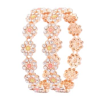 Gold cubic zirconia bangles-and-bracelets 1
