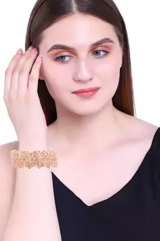 Gold cubic zirconia bangles-and-bracelets