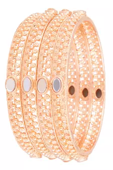 Gold cubic zirconia bangles-and-bracelets