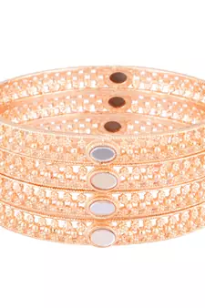 Gold cubic zirconia bangles-and-bracelets