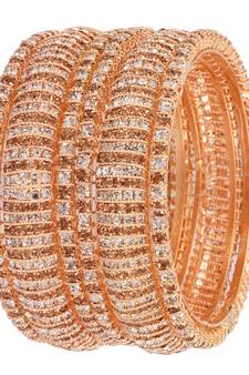 Gold cubic zirconia bangles-and-bracelets