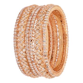 Gold cubic zirconia bangles-and-bracelets 1