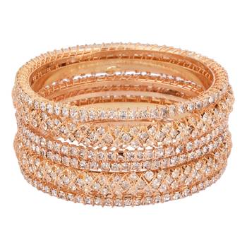 Gold cubic zirconia bangles-and-bracelets 2