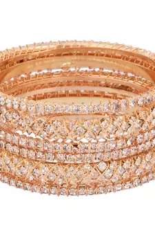 Gold cubic zirconia bangles-and-bracelets