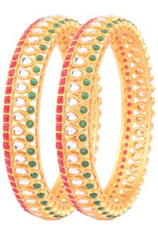 Gold cubic zirconia bangles-and-bracelets
