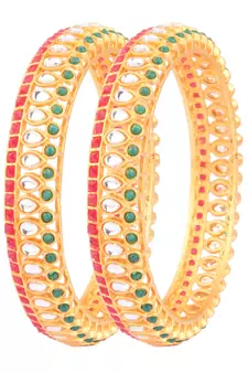 Gold cubic zirconia bangles-and-bracelets