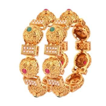 Gold cubic zirconia bangles-and-bracelets 1