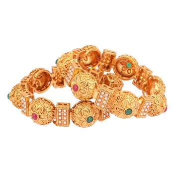 Gold cubic zirconia bangles-and-bracelets 3