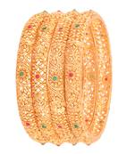 Gold cubic zirconia bangles-and-bracelets