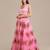 Pink Net Embroidery Work Lehenga Choli For Women