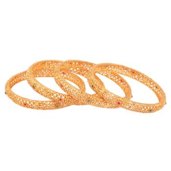 Gold cubic zirconia bangles-and-bracelets 3